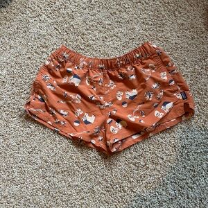 RARE orange buffalo print patagonia baggies